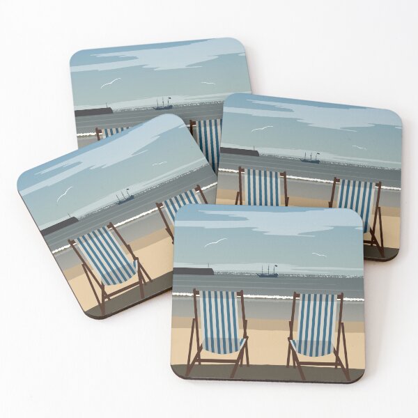 Item preview, Deckchairs at Scarborough designed and sold by Richard O'Neill Art.