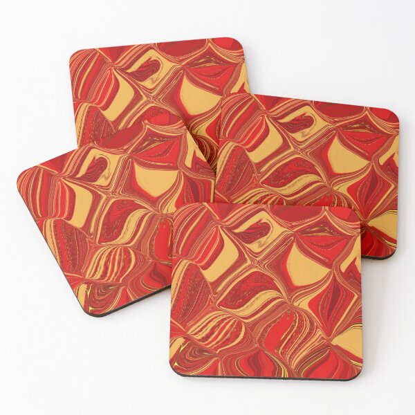 Item preview, Red and Gold Marble Flow Design designed and sold by Susaans-Art.