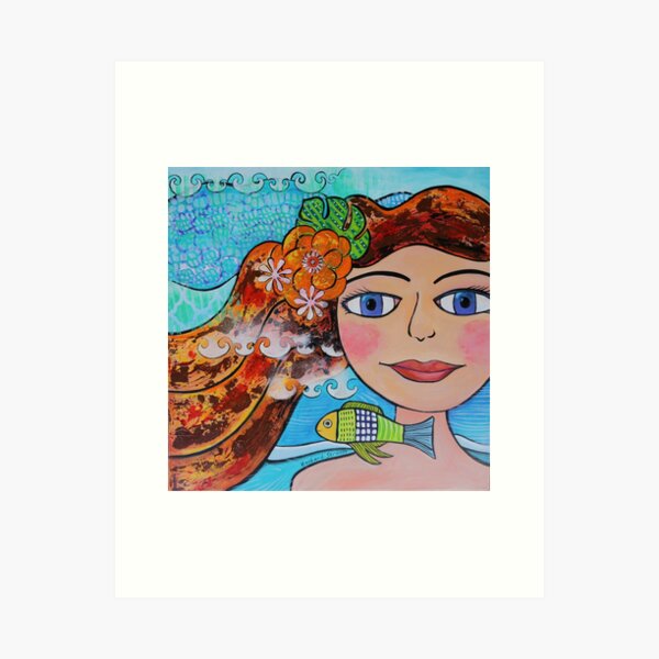 Beach Girl Art Print