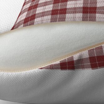 Alternate view of Rich Tartan - Red Throw Pillow