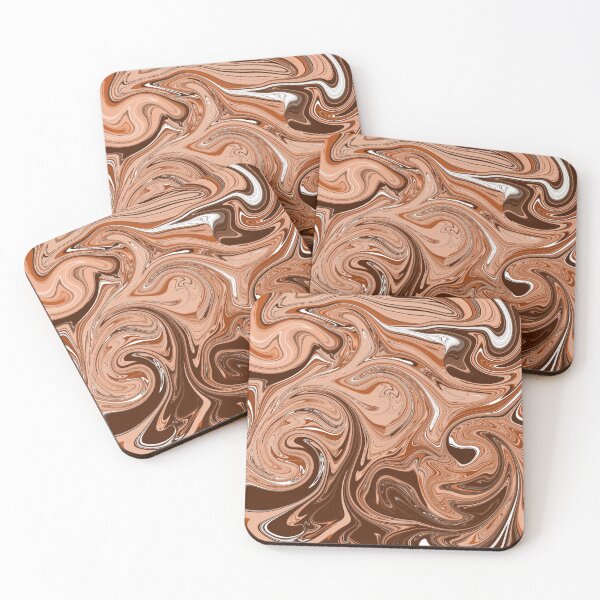 Item preview, Chocolate, Coffee and Cream coloured Marble Swirl Design designed and sold by Susaans-Art.