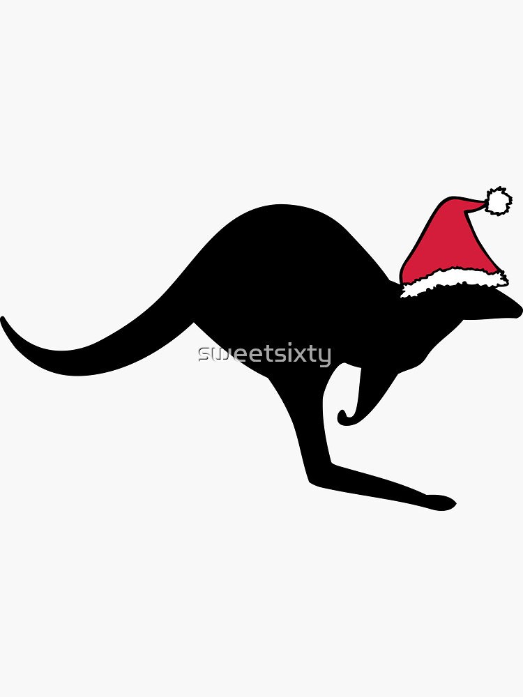 "Australian Christmas Kangaroo" Sticker by sweetsixty | Redbubble