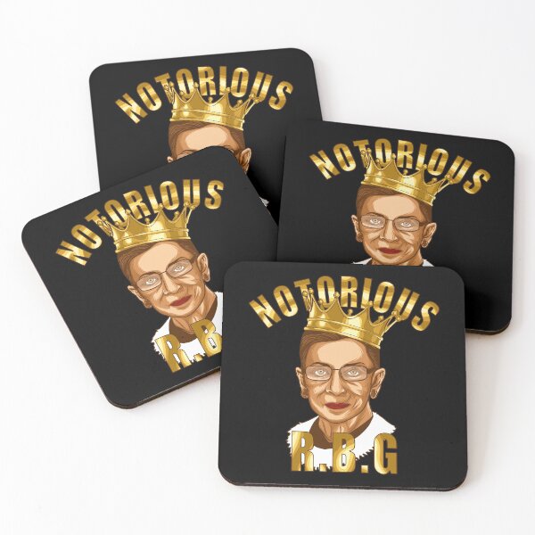 NOTORIOUS RBG ruth bader ginsburg Coasters (Set of 4)