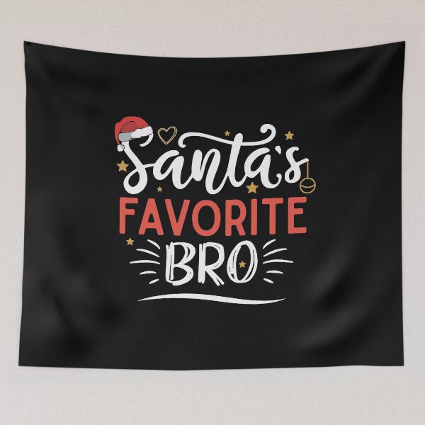 Item preview, Santas Favorite Bro Funny and Cool Christmas Gift for Brother Dad Husband Friends Son  designed and sold by alenaz.
