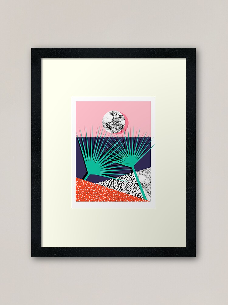 Alternate view of Head Rush - palm springs throwback desert sunrise neon 80s style vintage fresh home decor hipster college Framed Art Print