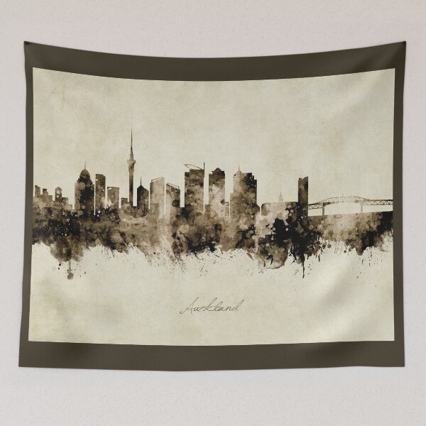 Item preview, Auckland New Zealand Skyline designed and sold by ArtPrints.