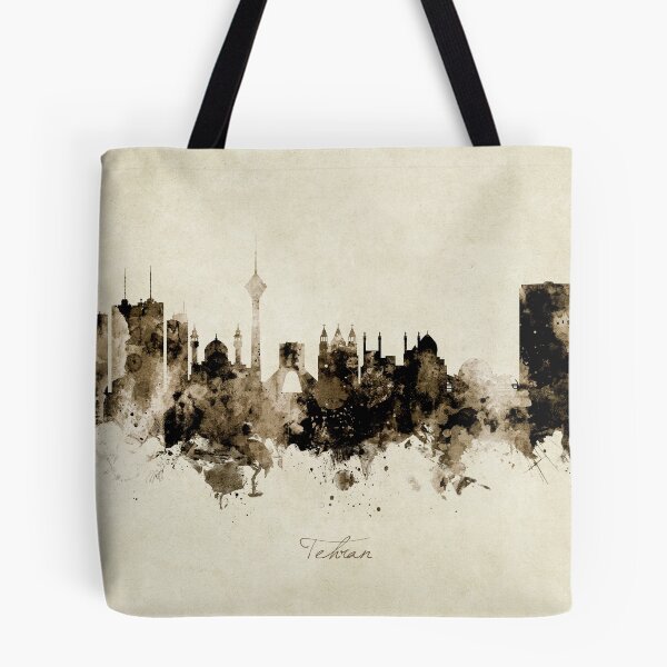 Artikelvorschau, Skyline von Teheran im Iran entworfen und verkauft von ArtPrints.