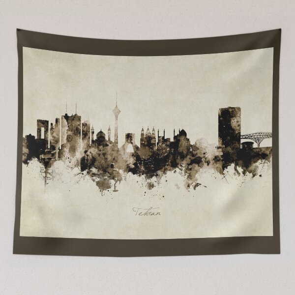 Item preview, Tehran Iran Skyline designed and sold by ArtPrints.