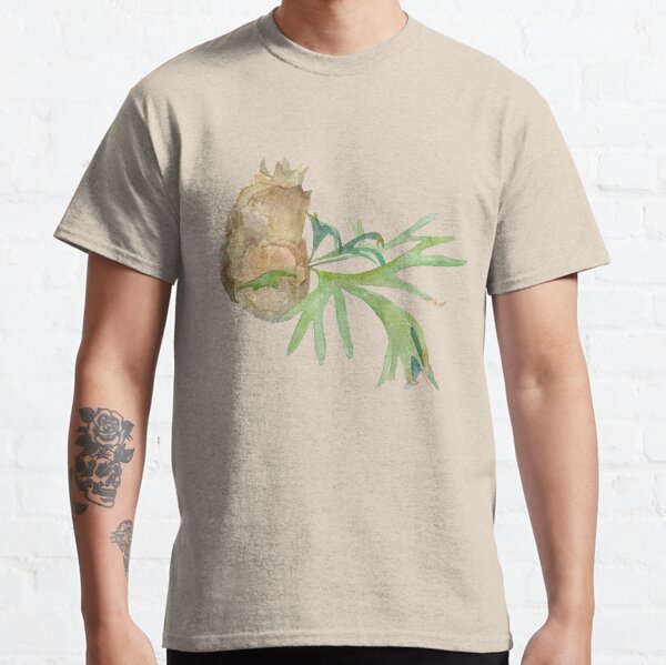 Staghorn Fern. Watercolor painting. Hand painted illustration. Classic T-Shirt