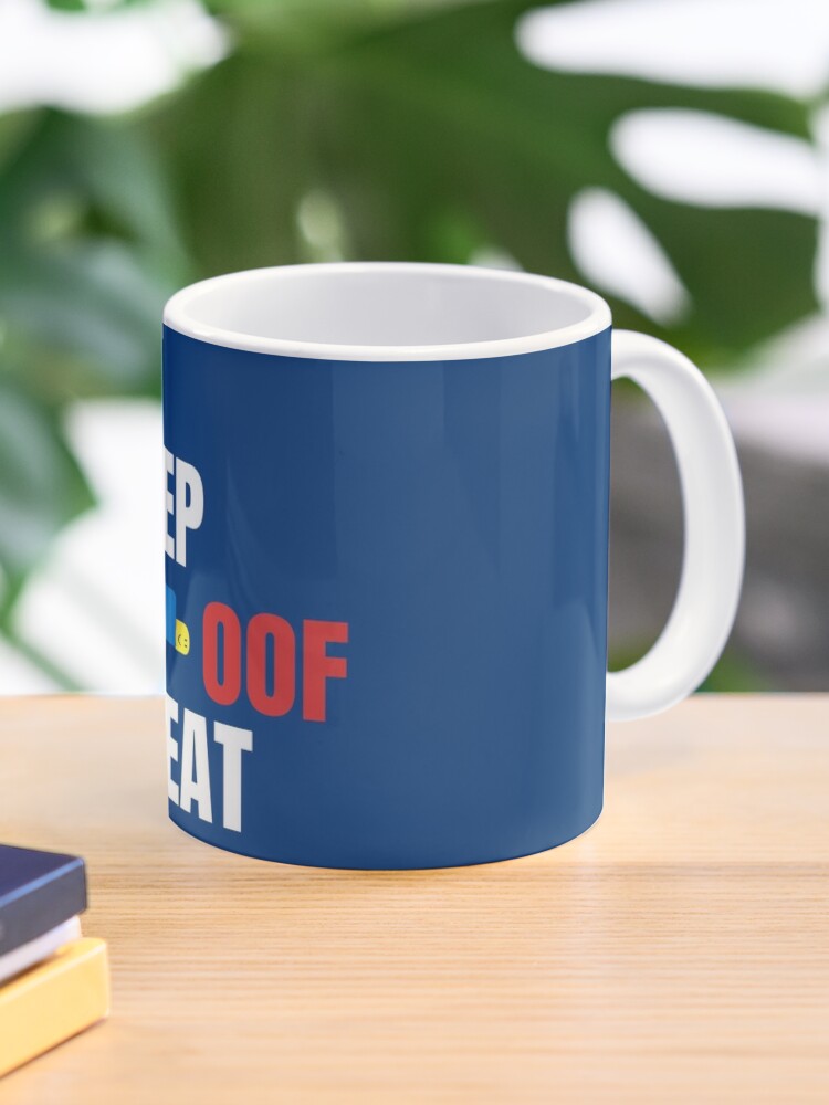 Roblox Oof Gaming Noob Eat Sleep Oof Repeat Mug By Smoothnoob Redbubble - roblox oof on repeat