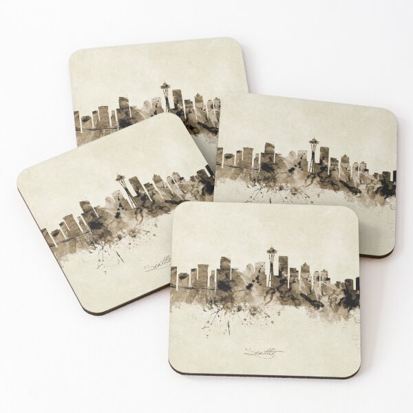 Item preview, Seattle Washington Skyline designed and sold by ArtPrints.