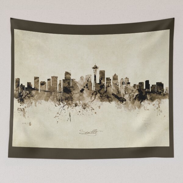 Item preview, Seattle Washington Skyline designed and sold by ArtPrints.