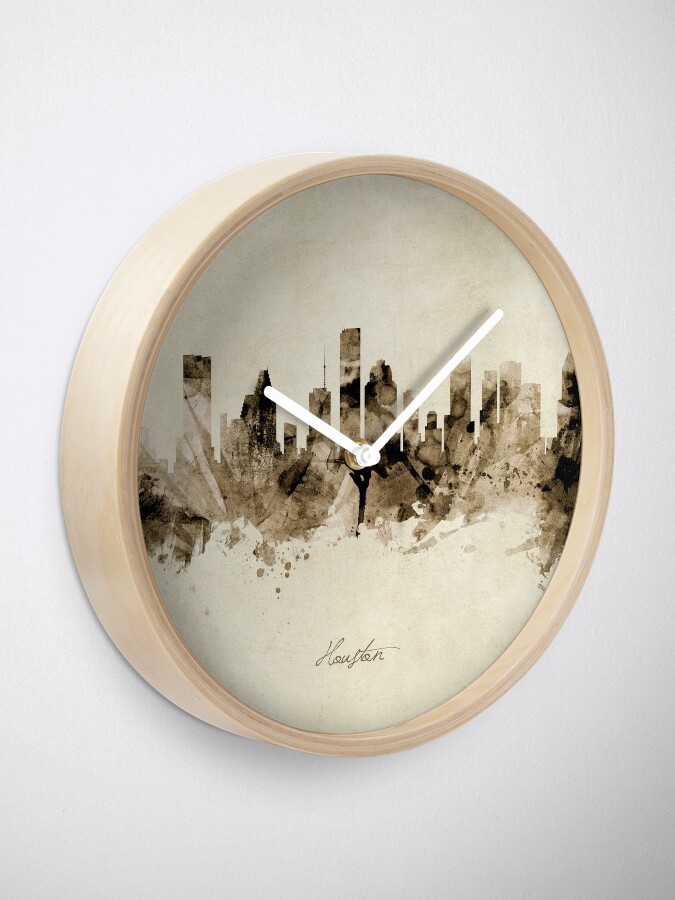 Alternate view of Houston Texas Skyline Clock