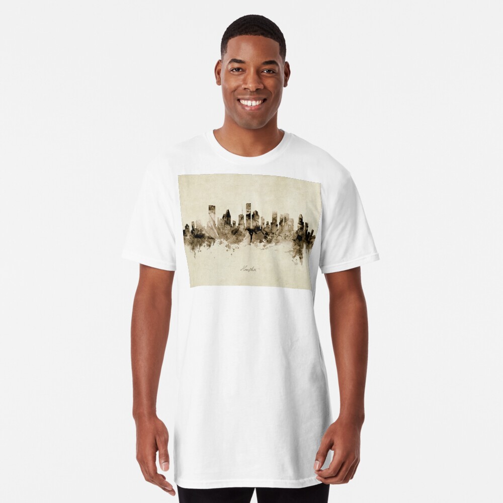 Houston Texas Skyline Long T-Shirt