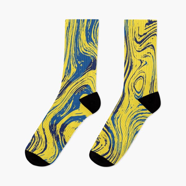 Item preview, Marbled Yellow and Blue	 designed and sold by RoxanneG.