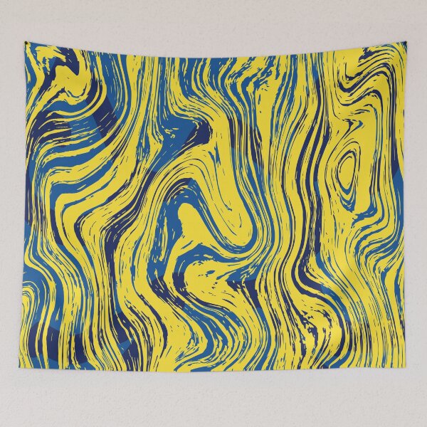 Item preview, Marbled Yellow and Blue	 designed and sold by RoxanneG.