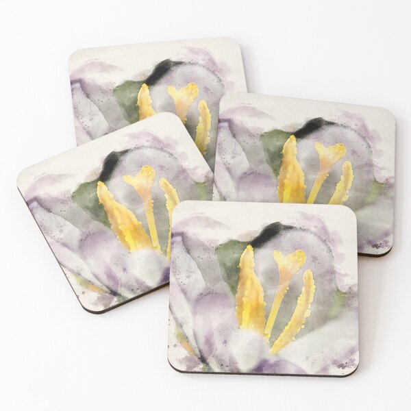 Item preview, Minimalistic watercolour of yellow stamens of a lily designed and sold by bailey-cooper.