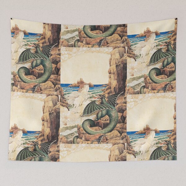 Item preview, A Knight fighting a Dragon designed and sold by Vintage Designs +.