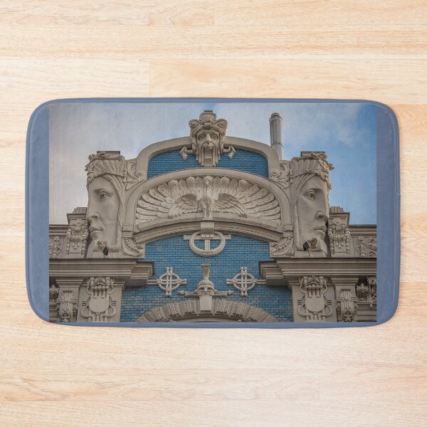 Item preview, Latvia. Riga. Art Nouveau Building with Sculptures. Detail. designed and sold by vadim19.