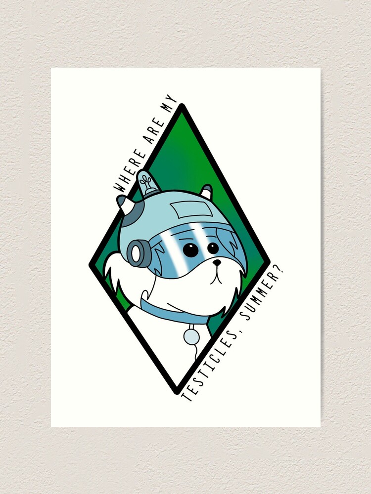 Alternate view of Snuffles - Rick and Morty - Where are my testicles Summer? Art Print