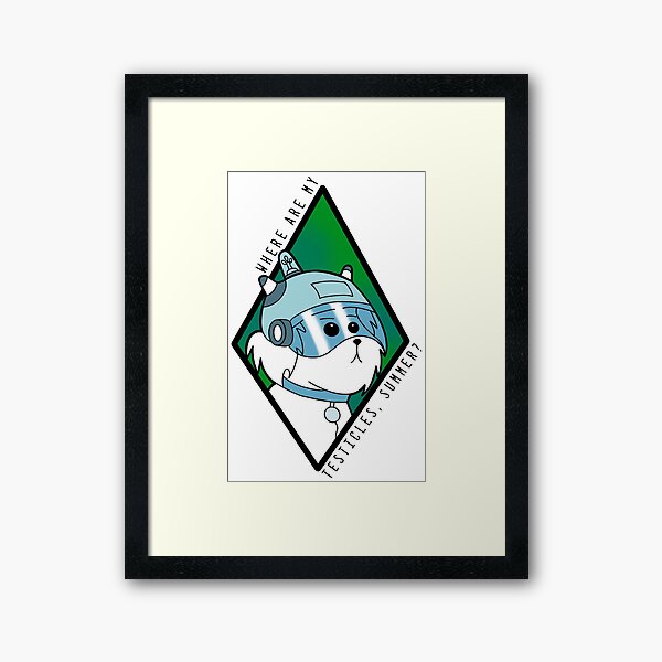 Snuffles - Rick and Morty - Where are my testicles Summer? Framed Art Print