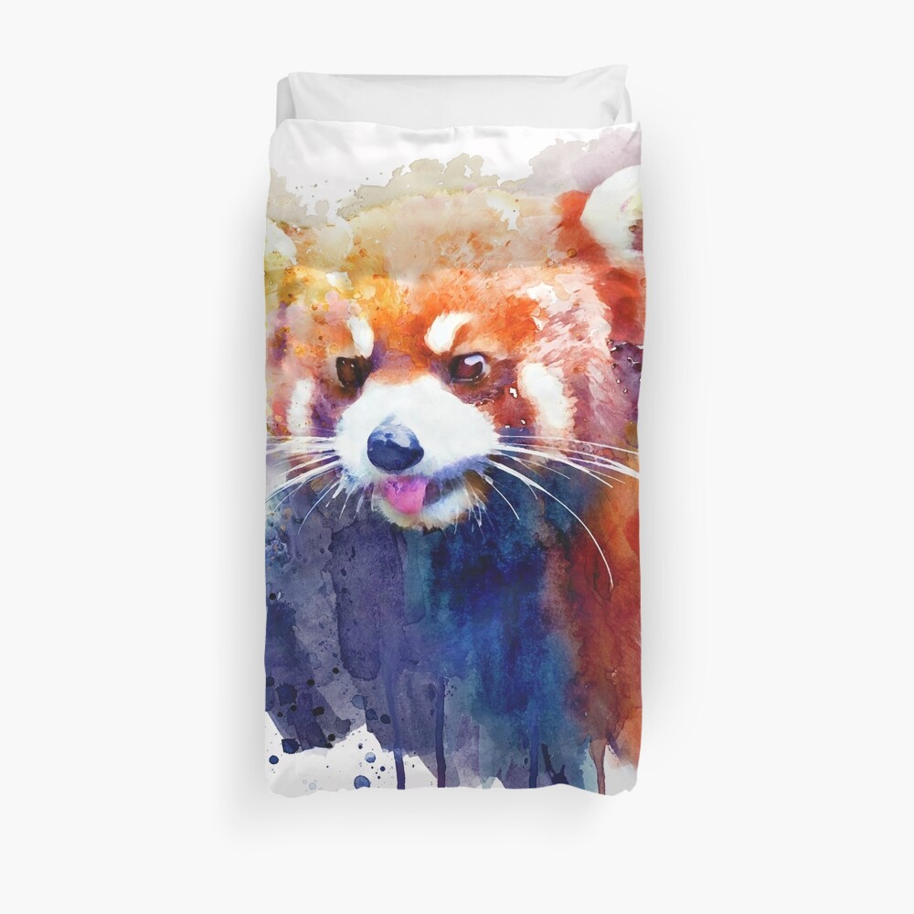 "Red Panda Portrait" Duvet Cover by caracatita75 Redbubble