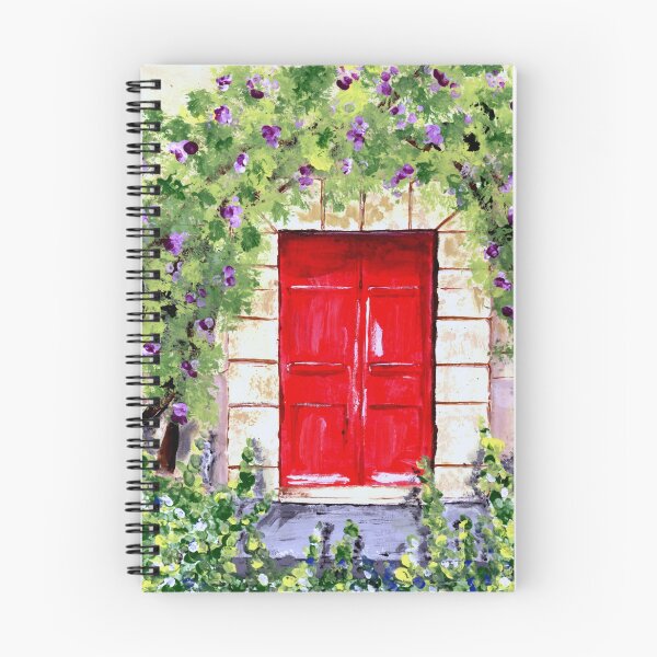 Item preview, Rustic Red Door in the Woods Surrounded by Flowers designed and sold by kristinedesigns.