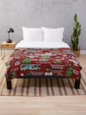 Christmas Vacation Collage Throw Blanket