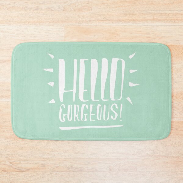 Item preview, 'Hello Gorgeous' hand written text white version designed and sold by Duukster.