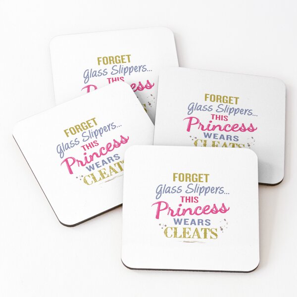 Artikelvorschau, 'Forget Glass Slippers…This Princess Wears Cleats' (White) entworfen und verkauft von The Button Gal.