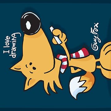 Artwork thumbnail, Guy Fox I Love Drawing (Chalkboard) by GuyFox