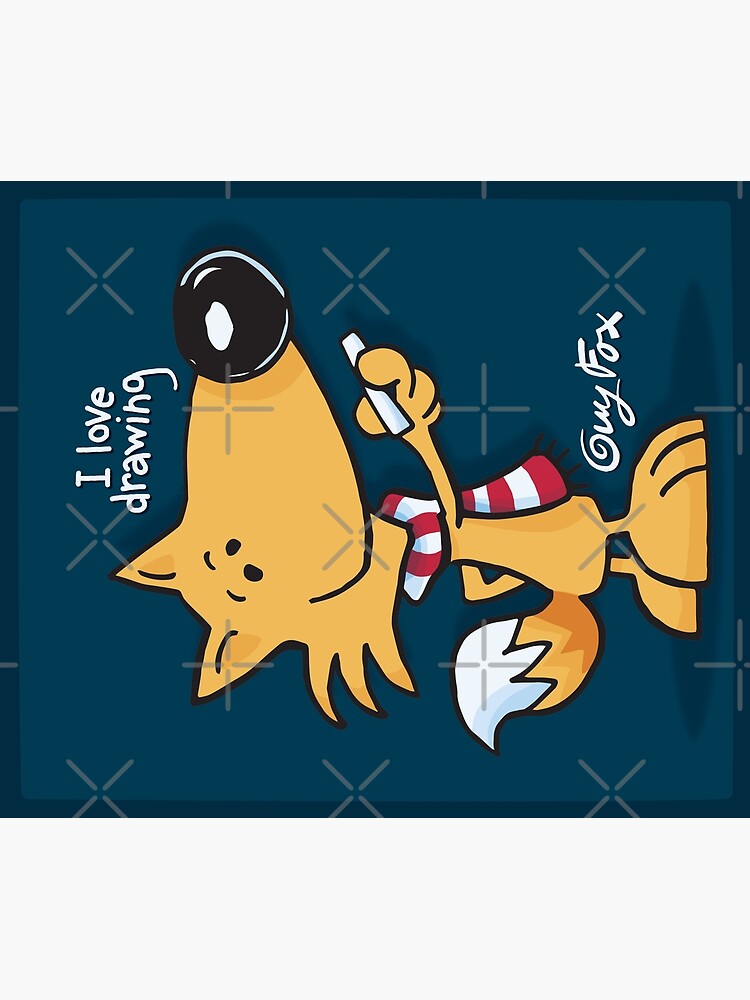 Thumbnail 6 of 6, Throw Blanket, Guy Fox I Love Drawing (Chalkboard) designed and sold by GuyFox.