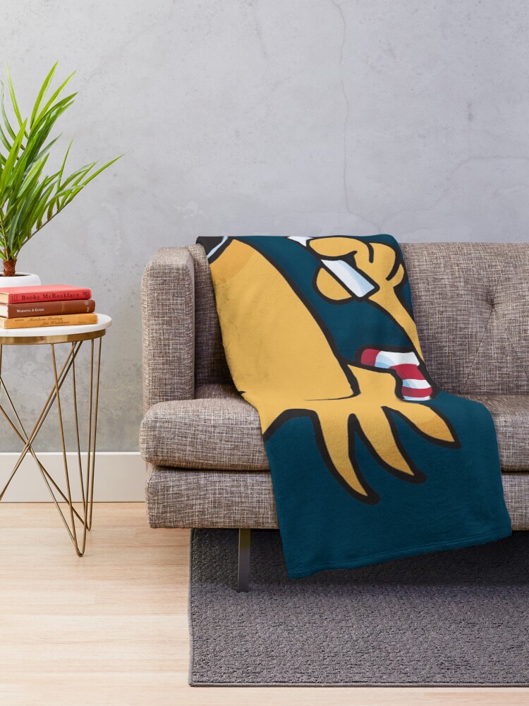 Thumbnail 2 of 6, Throw Blanket, Guy Fox I Love Drawing (Chalkboard) designed and sold by GuyFox.