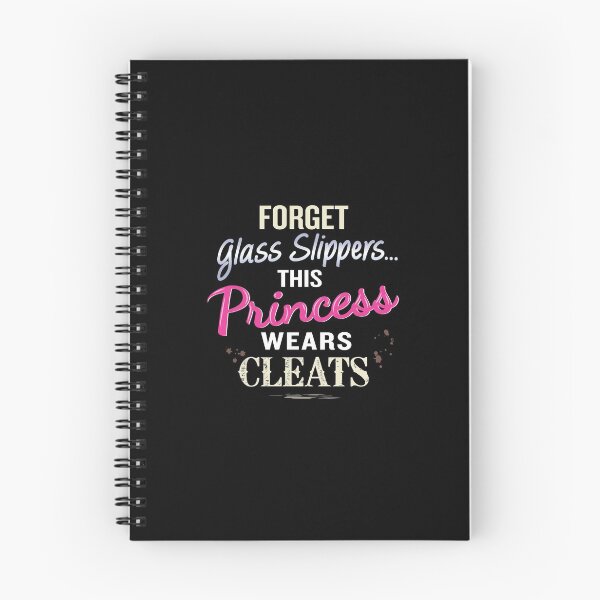 Item preview, 'Forget Glass Slippers…This Princess Wears Cleats' (Black) designed and sold by The Button Gal.