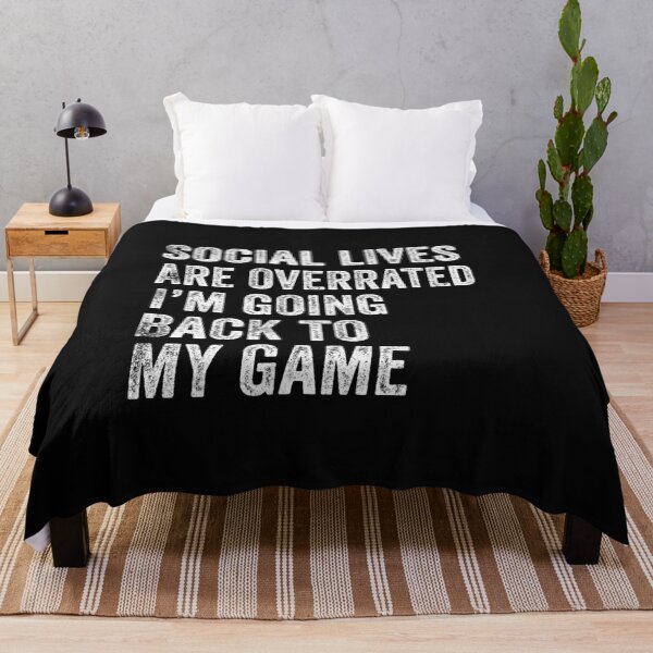 Item preview, Social Lives Are Overrated I'm Going Back To My Game Funny Introvert Gamer designed and sold by Leslie Smith.