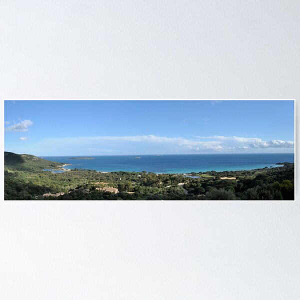 Panorama of Palombaggia beach Poster