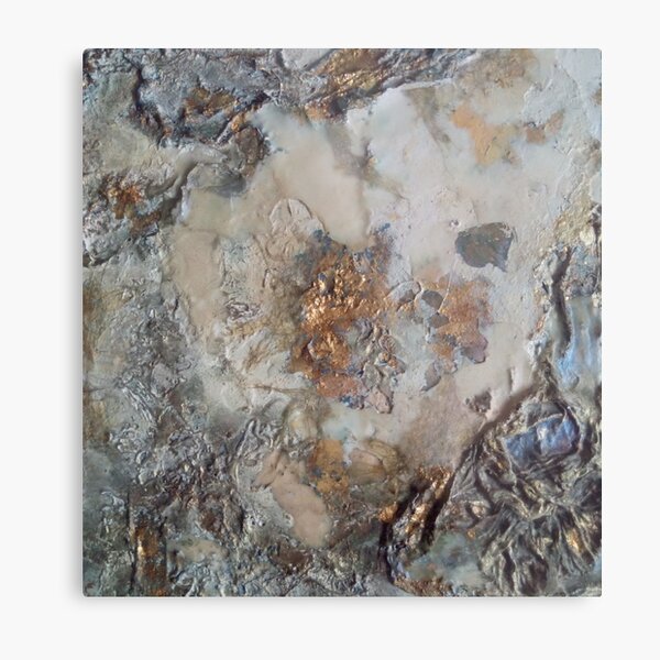 Mother of Pearl and Gold Metal Print