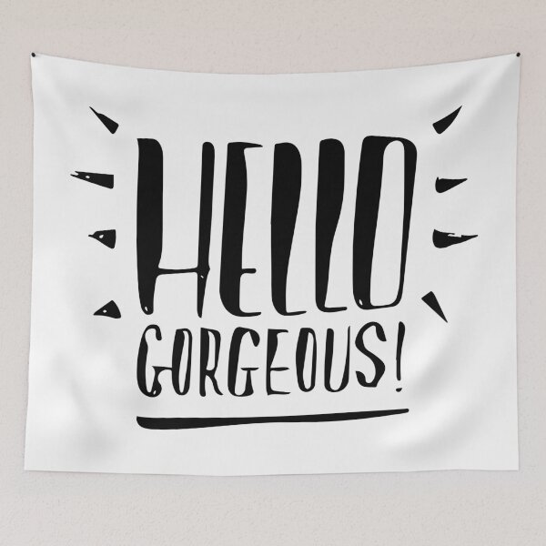 Item preview, 'Hello Gorgeous' hand written text black version designed and sold by Duukster.