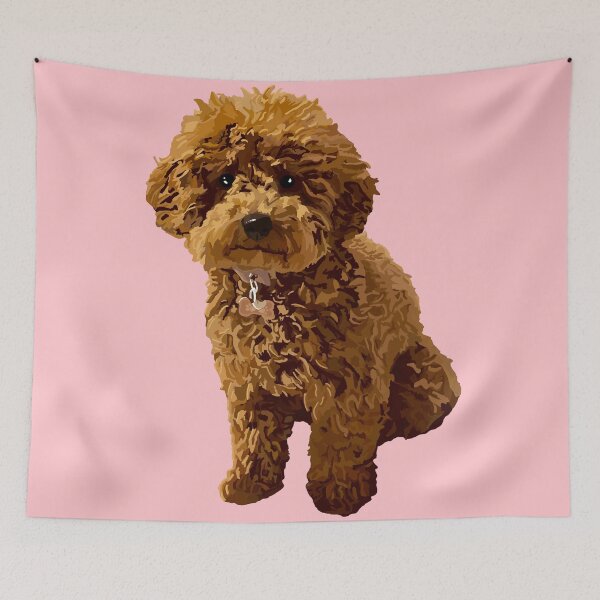 Item preview, Ginger the Toy Poodle in Pink designed and sold by Quick Brown Fox Canada.