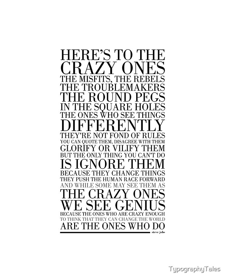 The Crazy Ones By Steve Jobs