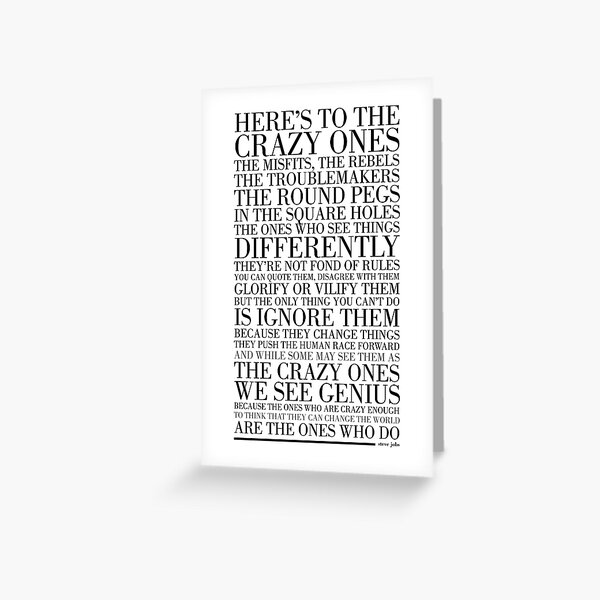 Item preview, The Crazy Ones by Steve Jobs designed and sold by TypographyTales.