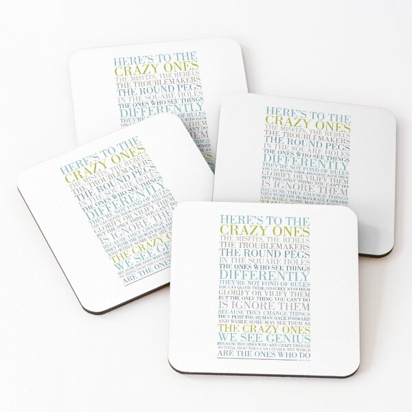 Item preview, The Crazy Ones by Steve Jobs in colour designed and sold by TypographyTales.