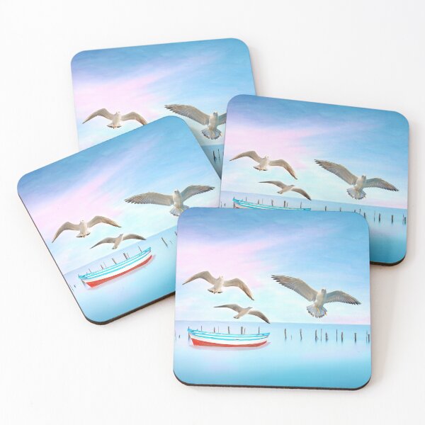 Item preview, Three Seagulls and Rowboat designed and sold by FineArtography.