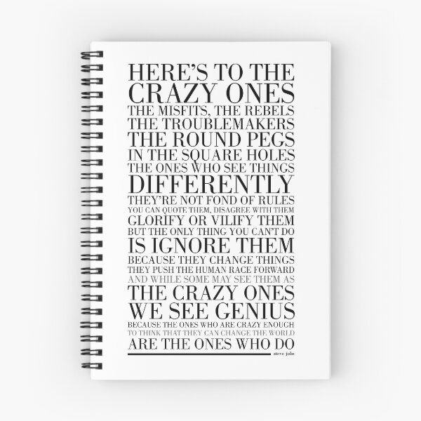Item preview, The Crazy Ones by Steve Jobs designed and sold by TypographyTales.