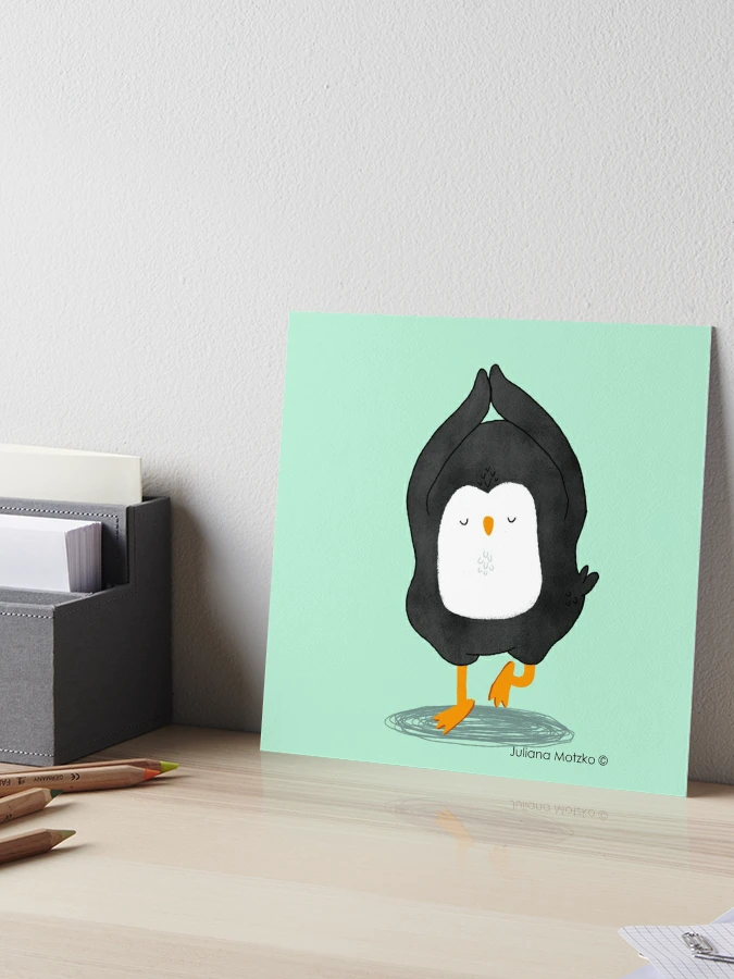 Penguin With Ice Cream Yoga Mat by Madame Memento - Pixels Merch