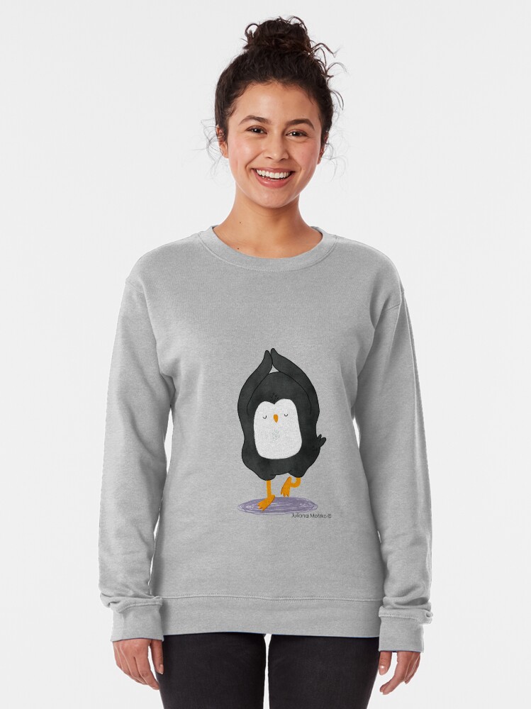 Alternate view of Yoga Penguin Pullover Sweatshirt