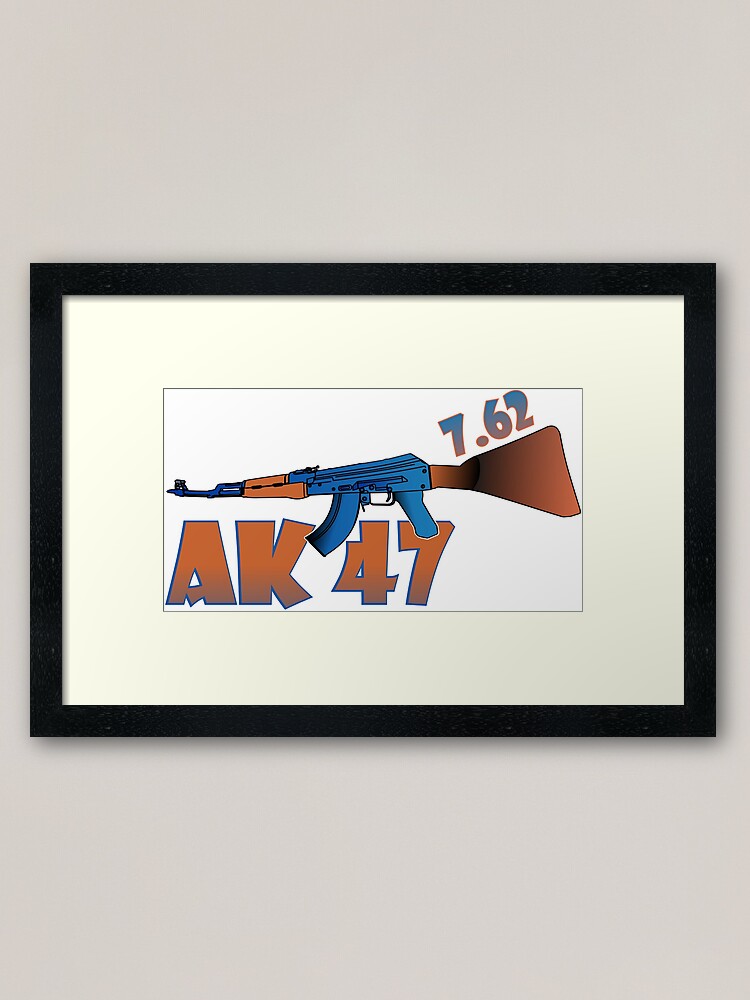 Acs Go Impression Ak 47 Cartoon Game Design Framed Art Print By Gut2000 Redbubble