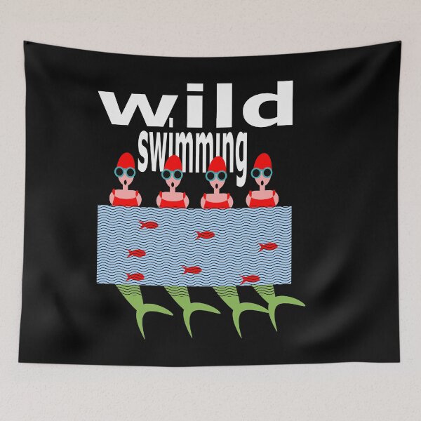 Item preview, Wild Swimming, keep it wild, mermaids! designed and sold by krisevansart.