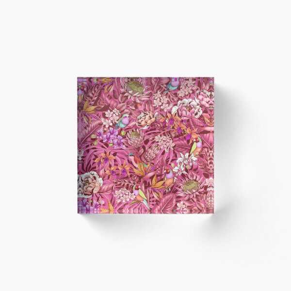 Stand Out! (tropical pink) Acrylic Block