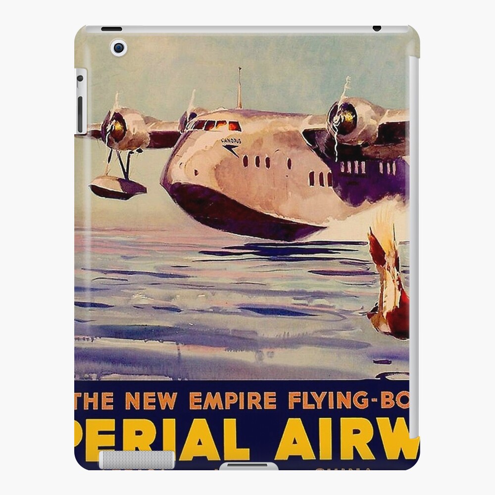 IMPERIAL AIRWAYS Flying Boat Travel Advertising Print 